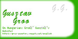 gusztav groo business card